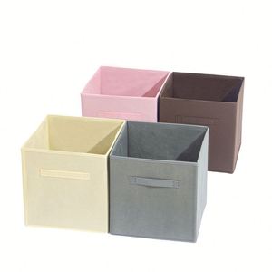 Wholesale Foldable <b>Storage</b> <b>Box</b> 28*28*28cm <b>Fabric</b> <b>Storage</b> <b>Cube</b> for Home Office Children Room - Product Image 1