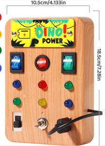 Trẻ em điều khiển từ xa đèn LED bận rộn Board Montessori ổ cắm đồ chơi chuyển đổi ghi âm cảm giác trò chơi du lịch hoạt động giáo dục đồ chơi - Product Image 5