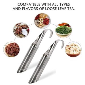 Dễ dàng để sử dụng lưới thép không gỉ trà Lọc Khuếch Tán Ống Móc xử lý trà lọc cà phê gia vị gia vị lỏng lá trà dốc - Product Image 4