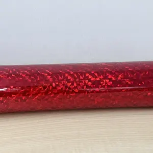 Film cap panas Foil Transfer panas kustom merah berpola untuk kertas berlapis atau tidak dilapisi