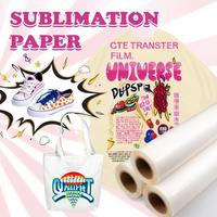 Rouleau de papier de transfert par sublimation 38g/55g, empêche les effets fantômes, taux de transfert de 95% pour toutes les imprimantes à jet d'encre pour polyester/spandex
