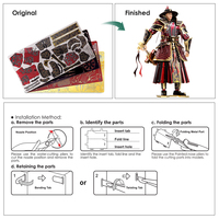 Piececool Imperial Guard 3D Metal Puzzle Figur Prajurit Tionghoa Model Kit DIY Perakitan Mainan Edukatif untuk Dewasa
