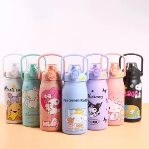 Nueva botella de agua aislada portátil de gran capacidad de acero inoxidable Sanrio de dibujos animados con pajita para el regreso a la escuela - Product Image 1