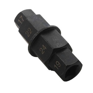 Hex Socket Wrench Set 17 19 22 24 Mm Metric Carbon Steel Black <b>Oxide</b> Industrial Grade Front Wheel Spindle Removal Tool - Product Image 1