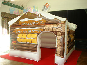 Outdoor illuminato elementi festa di natale casa di rimbalzo di natale decorazione temi santa gonfiabile grotta - Product Image 3