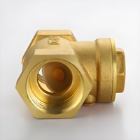 Vanne de retenue manuelle horizontale en laiton DN40 de haute qualité avec filetage femelle, personnalisable OEM pour système d'alimentation en eau