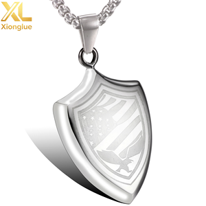Collier pendentif en acier inoxydable style européen et américain avec image d'ange triangulaire pour hommes et femmes, cadeau, approvisionnement transfrontalier - Product Image 1