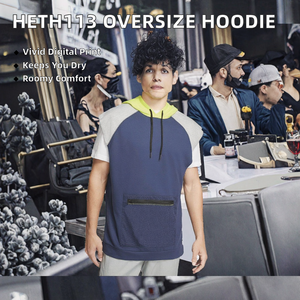 Nueva Sudadera con Capucha de Felpa Francesa de 220 g/m², Estilo Vintage, Moda Urbana, Lisa, Holgada, Personalizable con Bordado 3D - Product Image 2