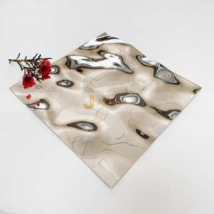EX528 Wall Water Ripple <b>Sheet</b> Architectural Stainless Steel 3d Decorative <b>Sheet</b> for Luxury Interior Decoration - Product Image 5