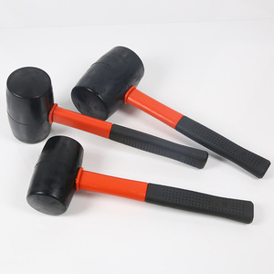 ค้อนยางหัวกลม ด้ามไฟเบอร์สีดำ 3 ขนาด สำหรับติดตั้งกระเบื้องและเครื่องมือช่างไม้ - Product Image 1