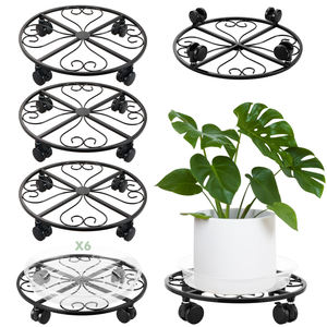 Plant Caddy with <b>Wheels</b> Heavy Duty Metal Plant Stand with <b>Wheels</b> Plant Dolly Rolling Plant Stand Plant Roller with <b>Casters</b> - Product Image 1