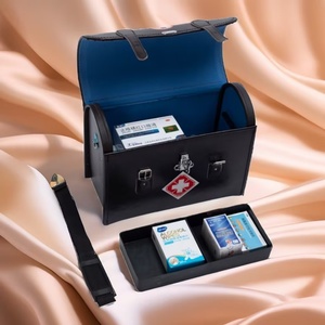 Boshiho Leather Medical Portable First Aid <b>Box</b> Medical Household <b>Waterproof</b> <b>Storage</b> <b>Box</b> Immergency Backpack - Product Image 4