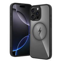 Coque magnétique transparente pour iPhone 16 Pro Max, coque de téléphone pour Apple, plaque transparente mate en TPU, housse de téléphone portable, accessoires pour téléphone portable