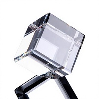 Vente en gros de blocs de cristal K9 transparents polis personnalisés, de taille sur mesure, vierges, pour gravure laser 3D, décoration intérieure, boîte cadeau, entreprise