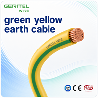 Cable de Tierra Certificado CE TUV VDE 0.6/1KV Verde Amarillo V-90 con Aislamiento de PVC y Conductor de Cobre 1.0-400mm 75/90