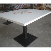 Ensemble de table à manger de luxe en Corian massif avec 6 chaises, design moderne, pour usage hôtelier