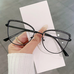 Occhiali <span class=keywords><strong>da</strong></span> vista HX-1104 Fashion Cat Eye anti luce blu <span class=keywords><strong>da</strong></span> donna, montatura in lega di alta qualità, bloccano la luce blu, occhiali per <span class=keywords><strong>computer</strong></span>. - Product Image 1