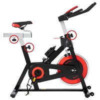 Vélo de spinning portable JDM pour la maison, en acier, avec frein à friction, écran LCD et capacité de charge de 120 kg – Vente en gros
