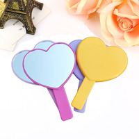 Hand Make-Up Spiegel Hart Siliconen Handvat Spiegel Draagbare Salon Spa Vanity Spiegel Voor Vrouwen Beauty Makeup Tools