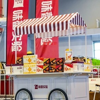 Carrito de Promoción Móvil Personalizado de Metal, Carrito de Exhibición para Eventos en Centros Comerciales, Decoración Estética para Cafeterías