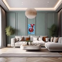 Vente en gros de verres à vin modernes en aluminium, décoration murale en métal, décoration intérieure, Fujian Yihui Arts LB 996