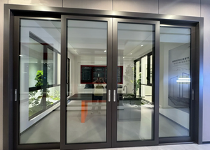 अनुकूलित एल्यूमीनियम 70 श्रृंखला आवासीय स्लाइडिंग दरवाजा उच्च दबाव भारी-शुल्क बहु-कक्ष प्रोफाइल संरचनात्मक आंतरिक ग्लास - Product Image 3