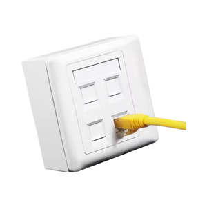 英国型 Cat5e/Cat6 Keystone 插座 白色面板 RJ45 连接器 墙壁插座 电信配件 网络面板 - Product Image 4