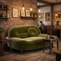 Nouveau Canapé Modulaire Petit 2 Places en Tissu Floqué Effet Nuage Crème Style Italien 2026, Rembourré en Éponge, Luxe Léger