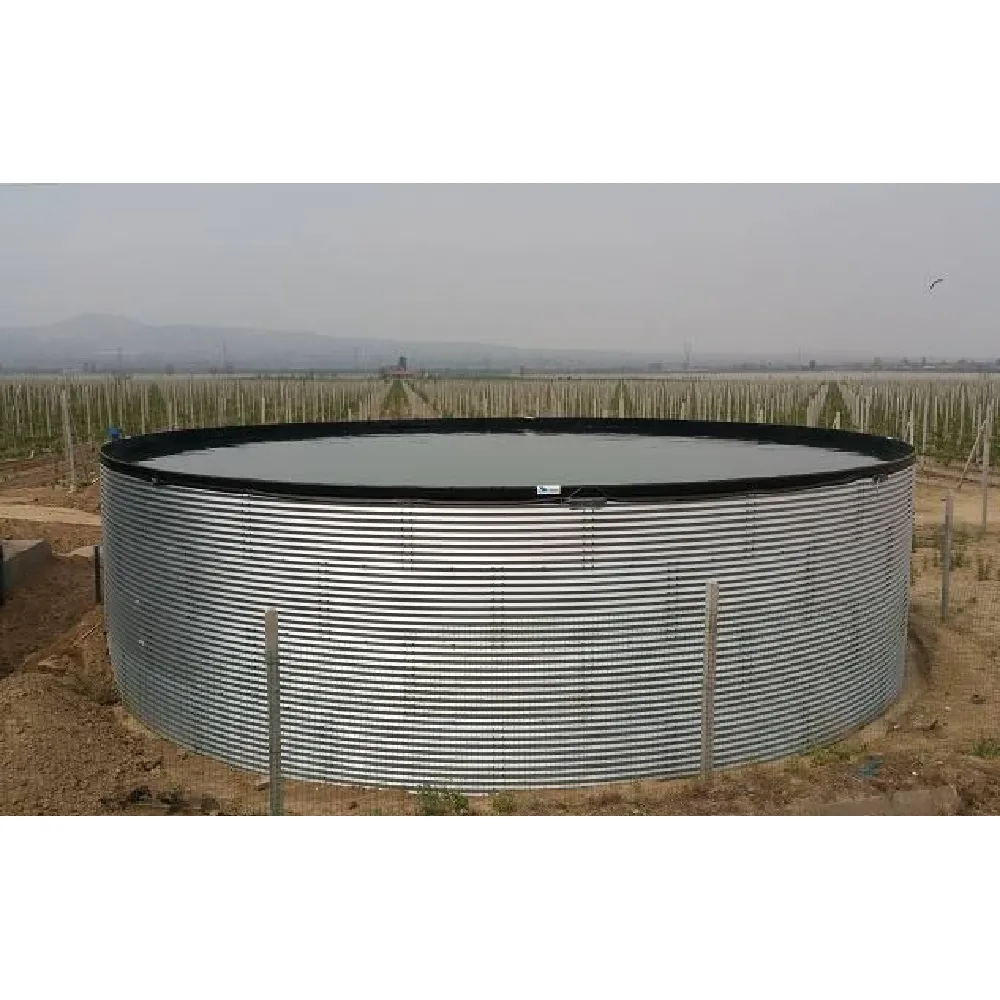 Tanque de agua de lona redondo de acero y hierro galvanizado, diseño personalizado, corrugado