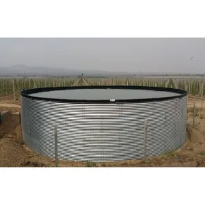 Custom Design Corrugated Galvanized Iron Steel Water Tank Round Tarpaulin Water Tank