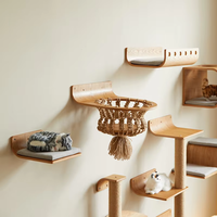 Meilleure Vente : Meuble Mural Moderne pour Chat – Arbre à Chat en Bois avec Échelles et Griffoir – Étagères Murales de Luxe pour Chat