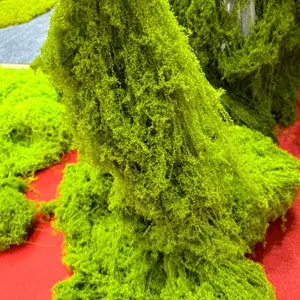 500g Fake Moss Artificial Green Moss for Potted Plants Fairy Garden Accessories Home Garden Lawn Floor Ornament Landscape Turf