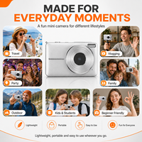 Appareil photo numérique DC01 Full HD 1080P avec autofocus, capteur CMOS, compact, point-and-shoot, écran LCD IPS 2,0 pouces, flash LED, zoom numérique 4x, image électronique