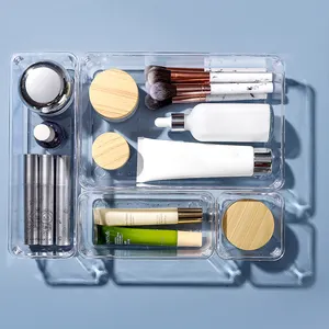 Verstelbare Lade Organizer Box Trays Make-Up Cosmetica Divervider Houder Keuken Badkamer Kast Sieraden Doos