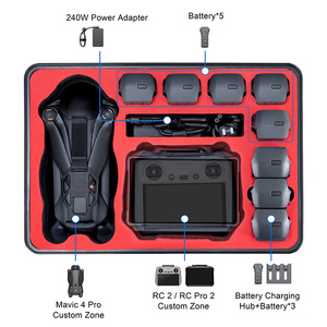 Startrc Drone trường hợp khó khăn cho DJI <span class=keywords><strong>Mavic</strong></span> 4 <span class=keywords><strong>Pro</strong></span> bảo vệ đầy đủ lưu trữ trường hợp phù hợp với RC <span class=keywords><strong>Pro</strong></span> 2 RC 2 ABS Mang trường hợp - Product Image 6