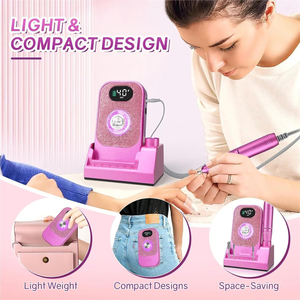 Machine à ongles rechargeable de bureau, polisseuse à ongles électrique portable, 40 vitesses réglables, outil de manucure - Product Image 3