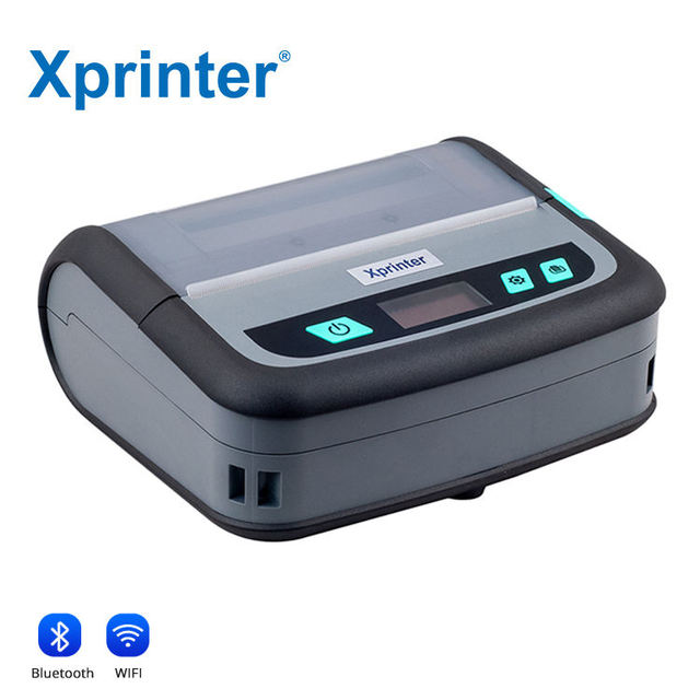 Xprinter Mobile Thermal Barcode Printer Black White 203dpi Resolution 110mm Printing Width Multi-OS Compatible Wireless