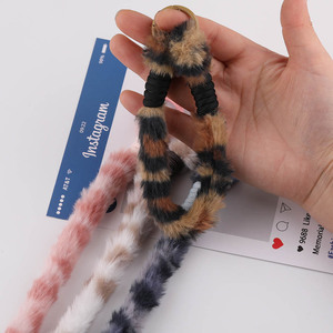 Plush Phone <b>Lanyard</b> Middle Size Leopard Print Anti Loss Strap <b>For</b> Mobile Phone Keychain Accessory - Product Image 2