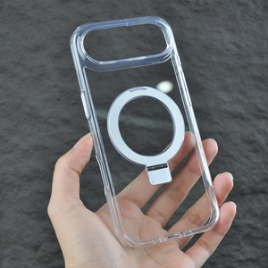 Pour iPhone 17 étui de téléphone transparent PC + TPU support pliant hybride étui de téléphone magnétique pour iPhone 17 Air 17 Pro 17 Pro Max 17 Air - Product Image 2