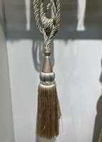 Accessoires de luxe, grande boule de soie à franges pour accrocher au mur, attache pour rideau, décoration de la maison