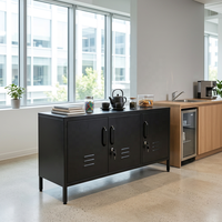 Armoire de rangement métallique à 3 portes avec serrure, casier de rangement en acier, armoire industrielle, mobilier de bureau pour entrepôt