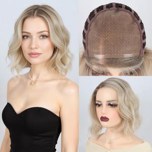 Perruque synthétique en vrac Julianna Wholesale Futura Fibre Glueless Lace Front Mono Top Base Net Bouncy Curl Monofilament pour femmes blanches - Product Image 1