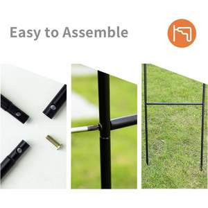 <b>Metal</b> Garden Arch 6-8ft <b>Black</b> Outdoor <b>Trellis</b> for Climbing Plants Two-Way Assemble Wedding Decoration Arch - Product Image 6