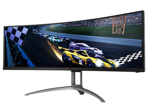 Monitor para juegos Aoc Ag493ucx2 con pantalla curva, Freesync Premium, curvatura 1800r, 165hz, VA, 1ms, ultra ancho, 5wx2, altavoces estéreo - Product Image 4
