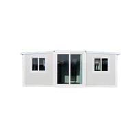 Maison conteneur préfabriquée en panneaux sandwich d'acier, 3 chambres avec cuisine, salon et salle de bain, moderne et écologique, en promotion