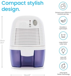 Mini déshumidificateur portable 500 ml pour chambre, salle de bain et petites pièces – Fabricant OEM - Product Image 1