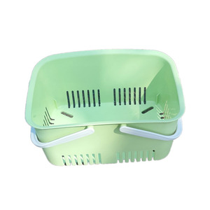 Portable Plastic <b>Storage</b> Basket With Handles Rectangle Mixed Color PP Material For <b>Bath</b> Kitchen <b>Storage</b> - Product Image 5