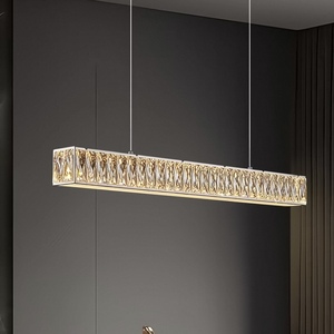 Candelabro de cristal moderno de diseñador para restaurantes, lámpara de mesa de mostrador de barra larga Simple elegante para comedor, luz colgante - Product Image 2