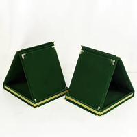 Plaque de reconnaissance vierge en velours pliable vert et rouge pour certificat, récompense, souvenir ou reconnaissance