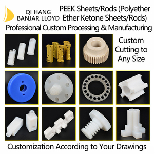 Plaque en plastique rigide PEEK personnalisée pour l'industrie des semi-conducteurs, épaisseur 6mm-60mm, plaques PEEK, blocs PEEK en fibre de carbone - Product Image 3